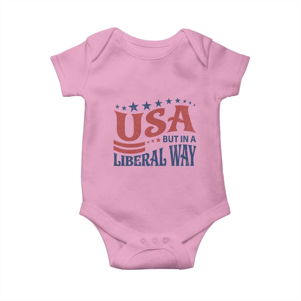 USA But In A Liberal Way 4th of July Baby Onesie Feminist Women's Rights
