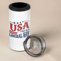 USA But In A Liberal Way 4th of July 4 in 1 Can Cooler Tumbler Feminist Women's Rights