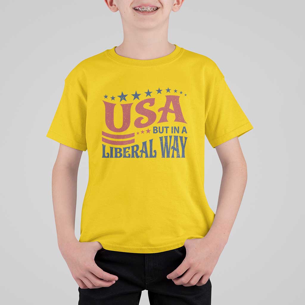 USA But In A Liberal Way 4th of July T Shirt For Kid Feminist Women's Rights