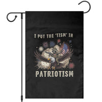 I Put The Tism in Patriotism Garden Flag Retro Eagle Raccoon USA Flag