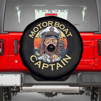 Funny Pontoon Boating Motor Boatin Lake Spare Tire Cover Motor Boat Captain - Wonder Print Shop