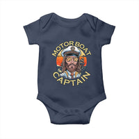 Funny Pontoon Boating Motor Boatin Lake Baby Onesie Motor Boat Captain - Wonder Print Shop