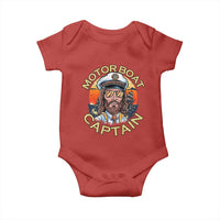 Funny Pontoon Boating Motor Boatin Lake Baby Onesie Motor Boat Captain - Wonder Print Shop