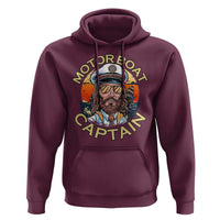 Funny Pontoon Boating Motor Boatin Lake Hoodie Motor Boat Captain - Wonder Print Shop