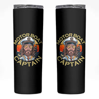 Funny Pontoon Boating Motor Boatin Lake Skinny Tumbler Motor Boat Captain - Wonder Print Shop