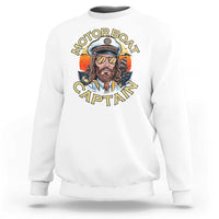 Funny Pontoon Boating Motor Boatin Lake Sweatshirt Motor Boat Captain - Wonder Print Shop