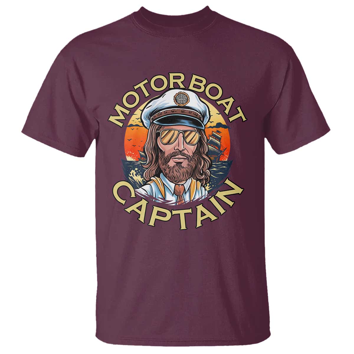 Funny Pontoon Boating Motor Boatin Lake T Shirt Motor Boat Captain - Wonder Print Shop