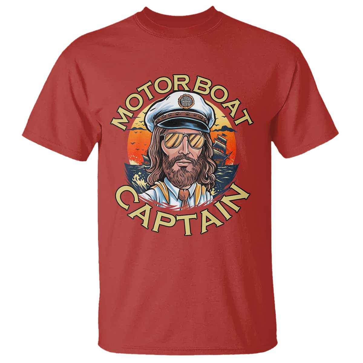 Funny Pontoon Boating Motor Boatin Lake T Shirt Motor Boat Captain - Wonder Print Shop