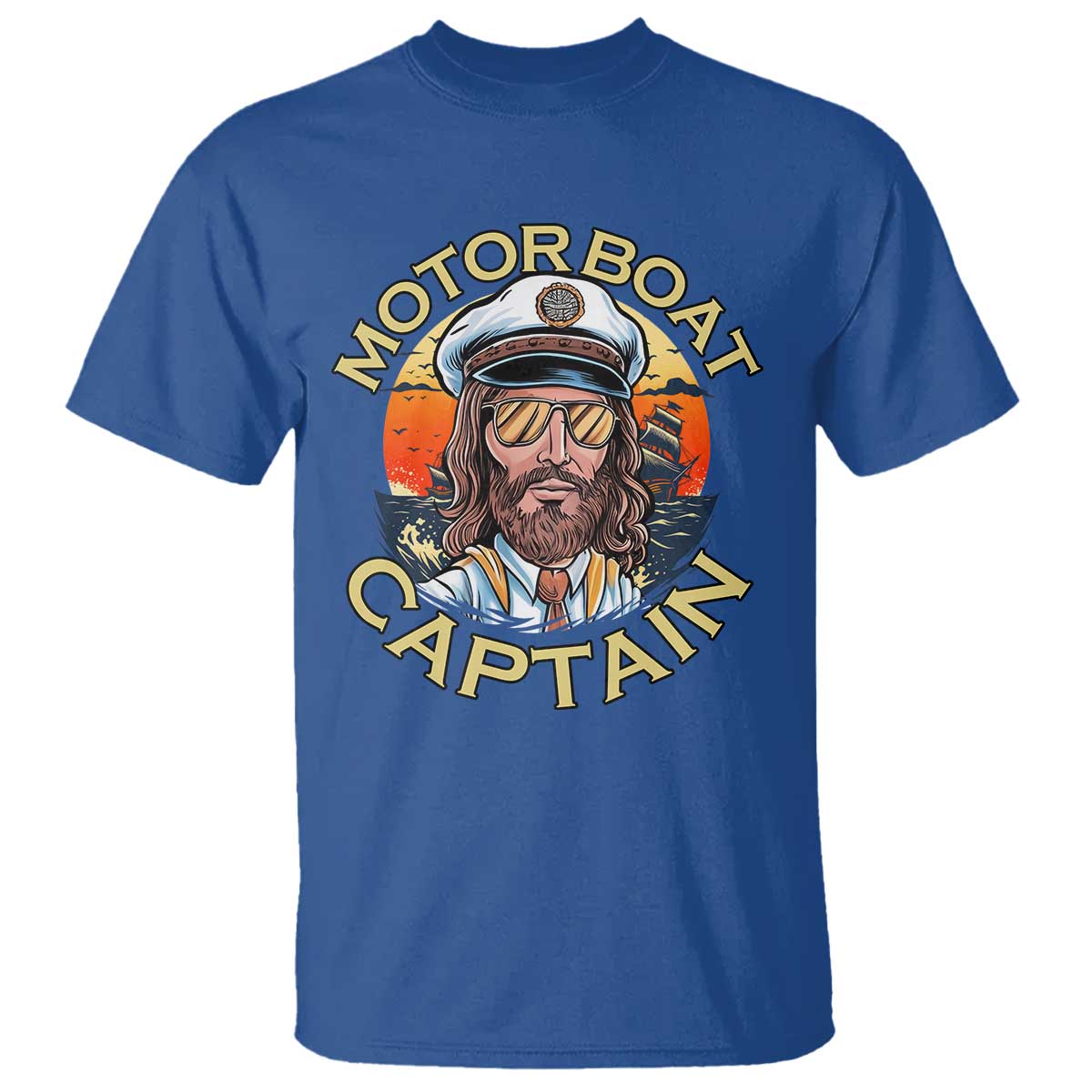 Funny Pontoon Boating Motor Boatin Lake T Shirt Motor Boat Captain - Wonder Print Shop