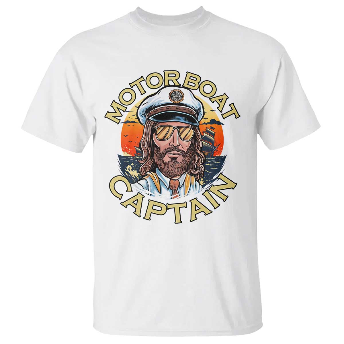 Funny Pontoon Boating Motor Boatin Lake T Shirt Motor Boat Captain - Wonder Print Shop