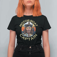 Funny Pontoon Boating Motor Boatin Lake T Shirt For Women Motor Boat Captain - Wonder Print Shop