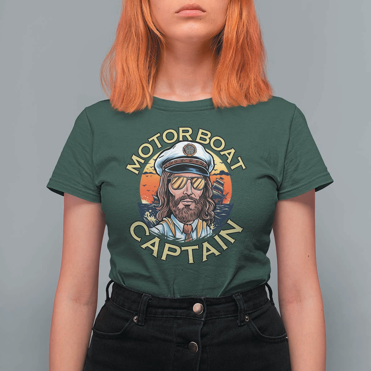 Funny Pontoon Boating Motor Boatin Lake T Shirt For Women Motor Boat Captain - Wonder Print Shop