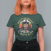 Funny Pontoon Boating Motor Boatin Lake T Shirt For Women Motor Boat Captain - Wonder Print Shop