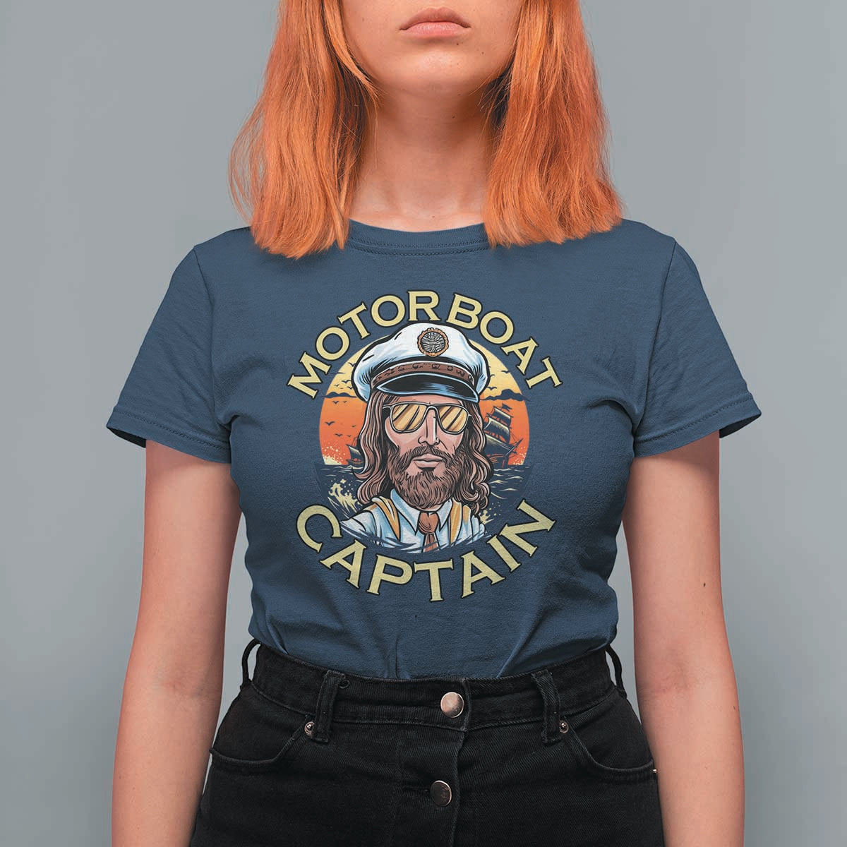 Funny Pontoon Boating Motor Boatin Lake T Shirt For Women Motor Boat Captain - Wonder Print Shop