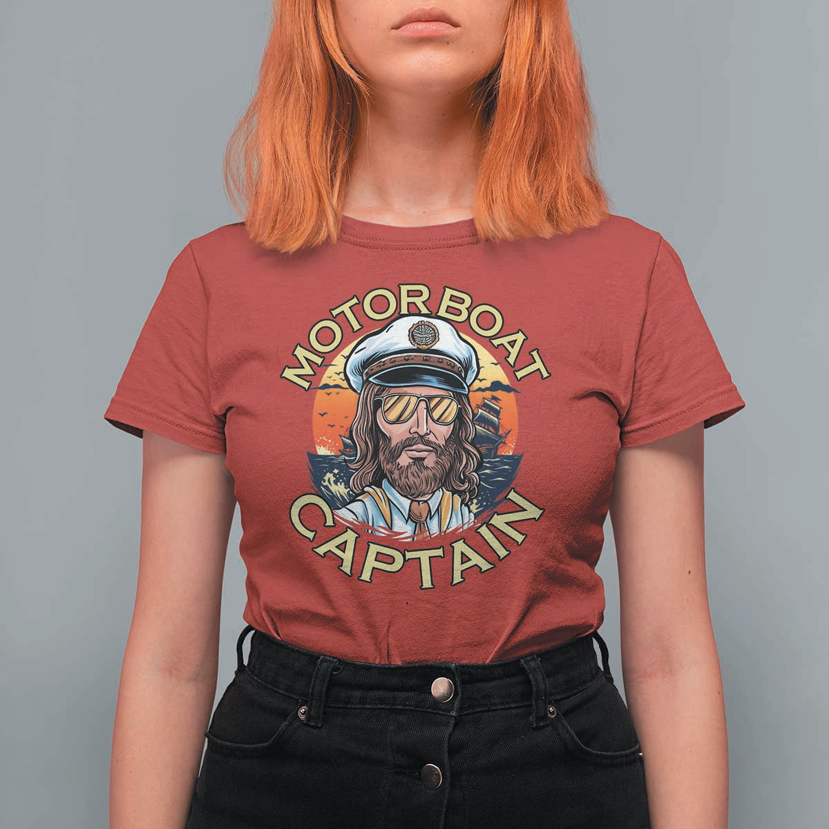 Funny Pontoon Boating Motor Boatin Lake T Shirt For Women Motor Boat Captain - Wonder Print Shop