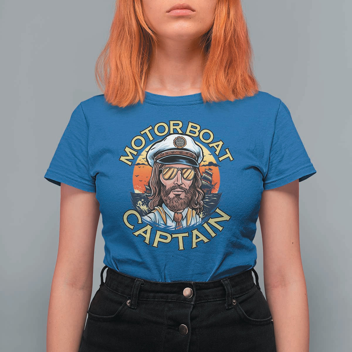 Funny Pontoon Boating Motor Boatin Lake T Shirt For Women Motor Boat Captain - Wonder Print Shop