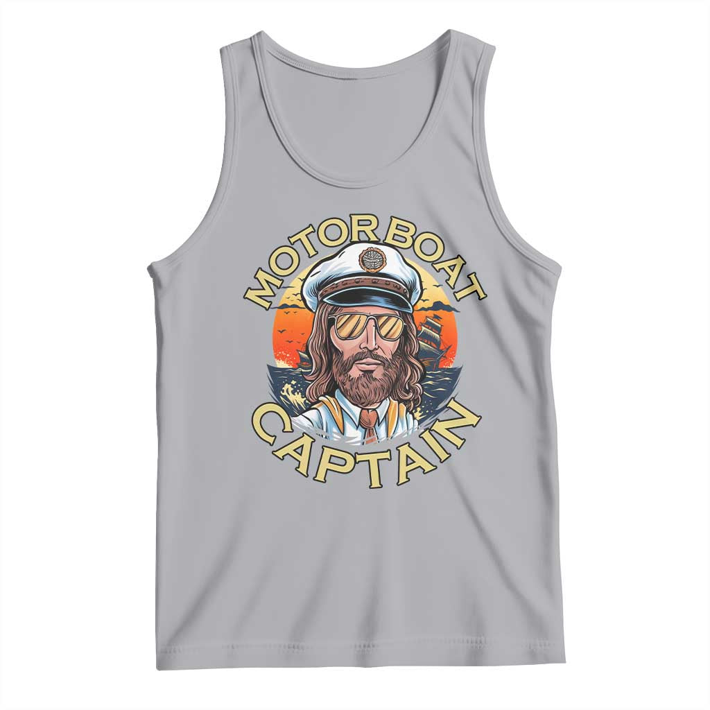 Funny Pontoon Boating Motor Boatin Lake Tank Top Motor Boat Captain - Wonder Print Shop