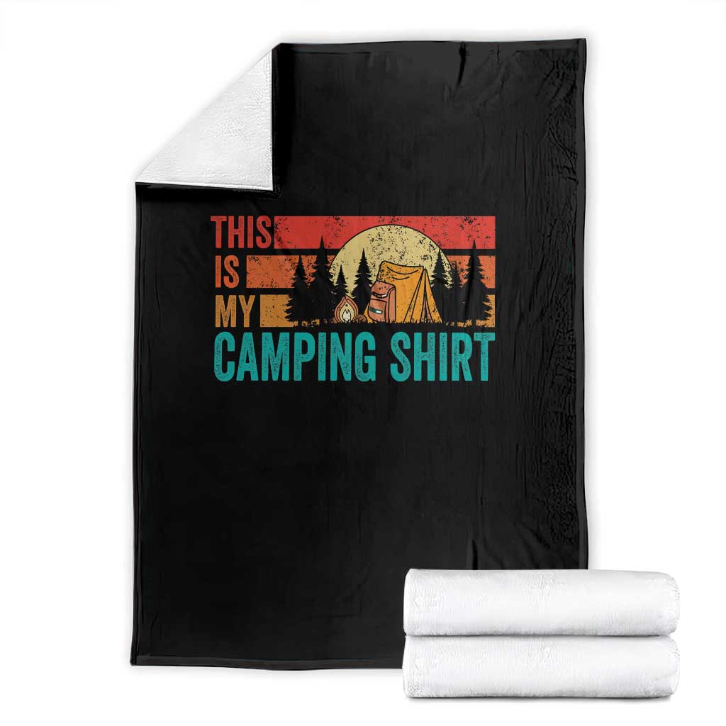Funny Camper Throw Blanket This Is My Camping Shirt - Wonder Print Shop