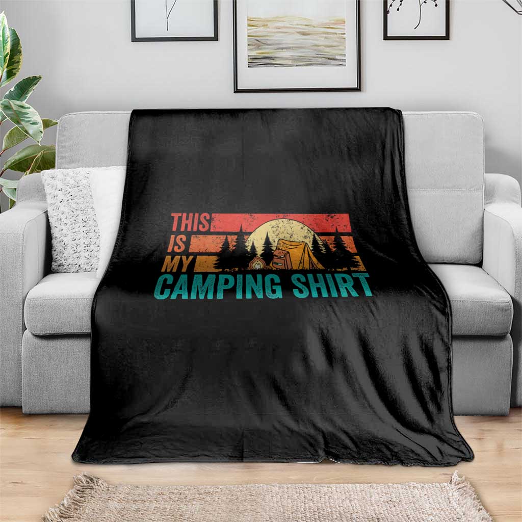 Funny Camper Throw Blanket This Is My Camping Shirt - Wonder Print Shop