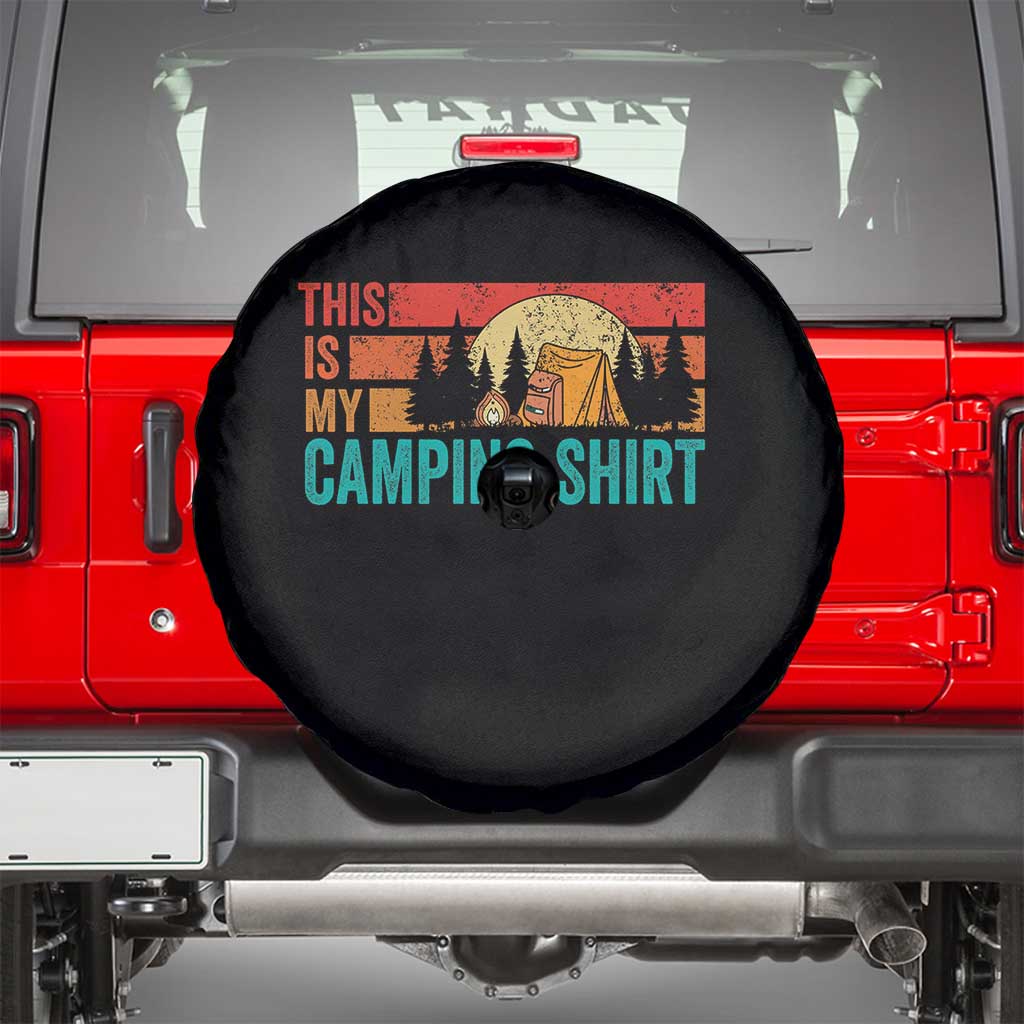 Funny Camper Spare Tire Cover This Is My Camping Shirt - Wonder Print Shop