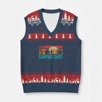 Funny Camper V-Neck Knit Sweater Vest This Is My Camping Shirt - Wonder Print Shop