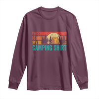 Funny Camper Long Sleeve Shirt This Is My Camping Shirt - Wonder Print Shop