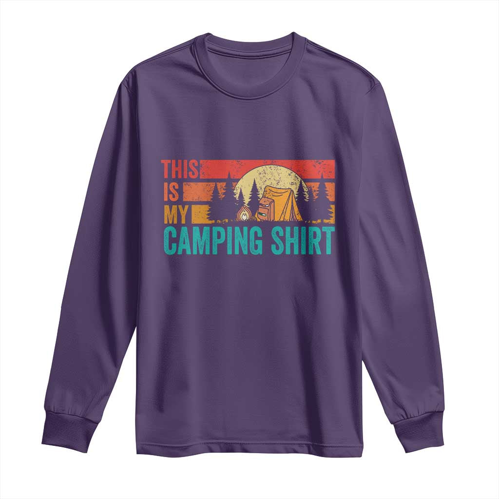 Funny Camper Long Sleeve Shirt This Is My Camping Shirt - Wonder Print Shop