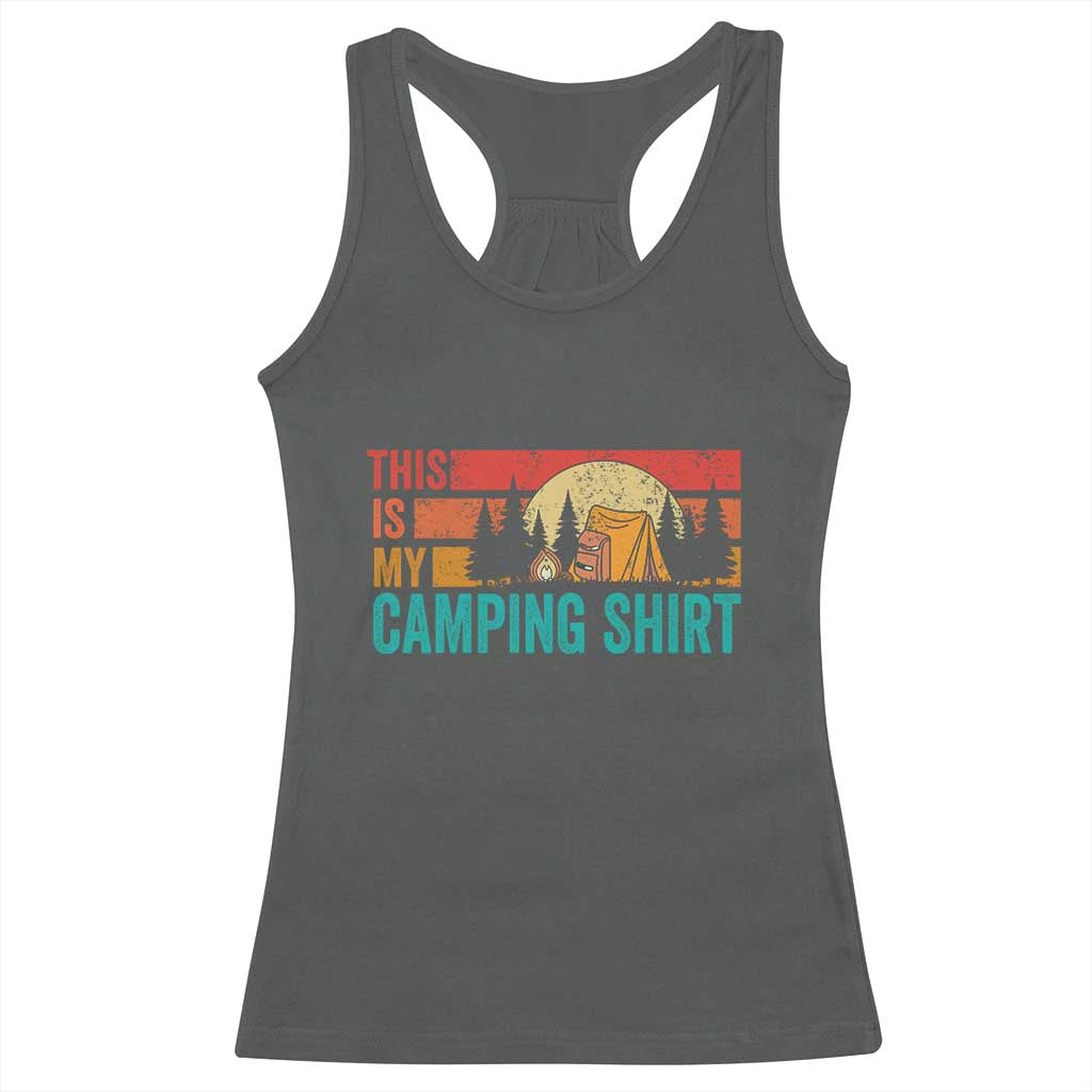 Funny Camper Racerback Tank Top This Is My Camping Shirt - Wonder Print Shop