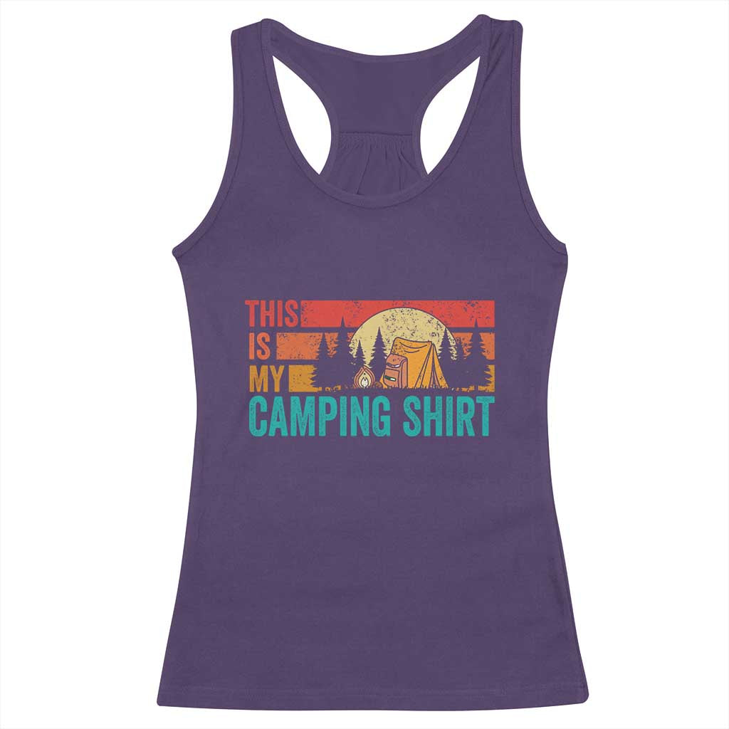 Funny Camper Racerback Tank Top This Is My Camping Shirt - Wonder Print Shop