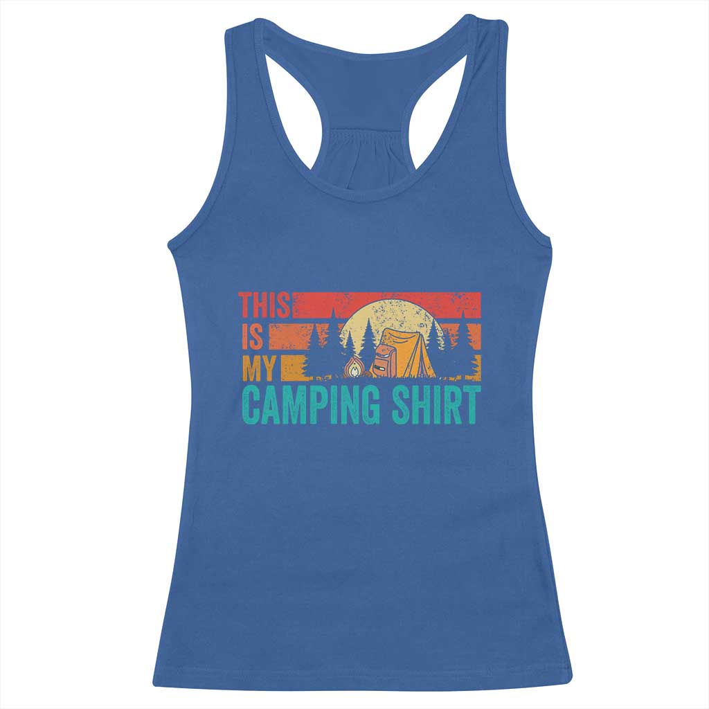 Funny Camper Racerback Tank Top This Is My Camping Shirt - Wonder Print Shop