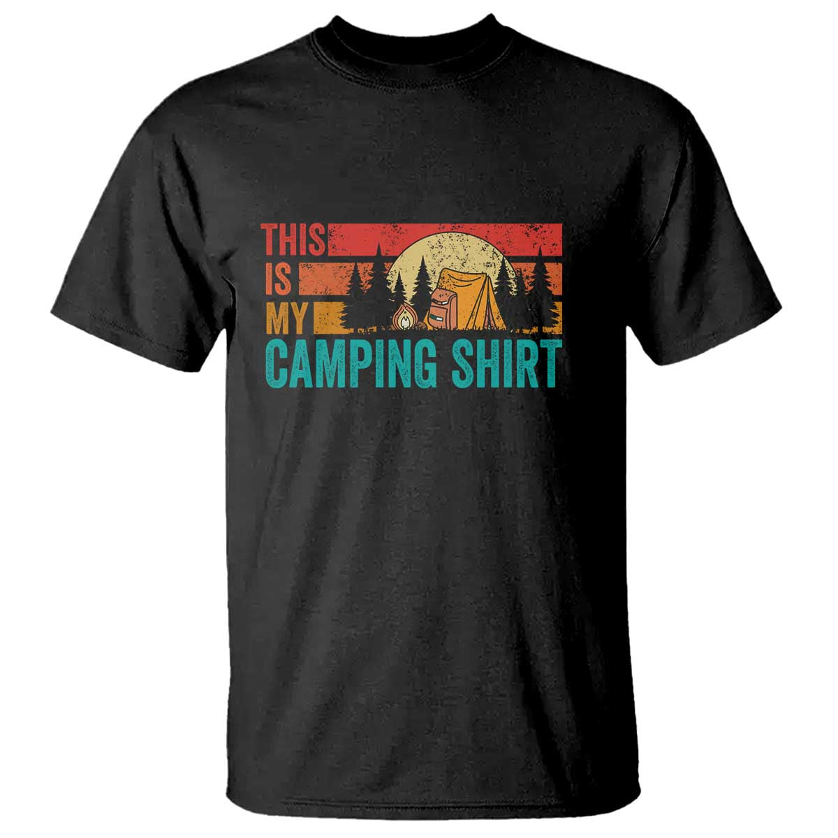 Funny Camper T Shirt This Is My Camping Shirt - Wonder Print Shop