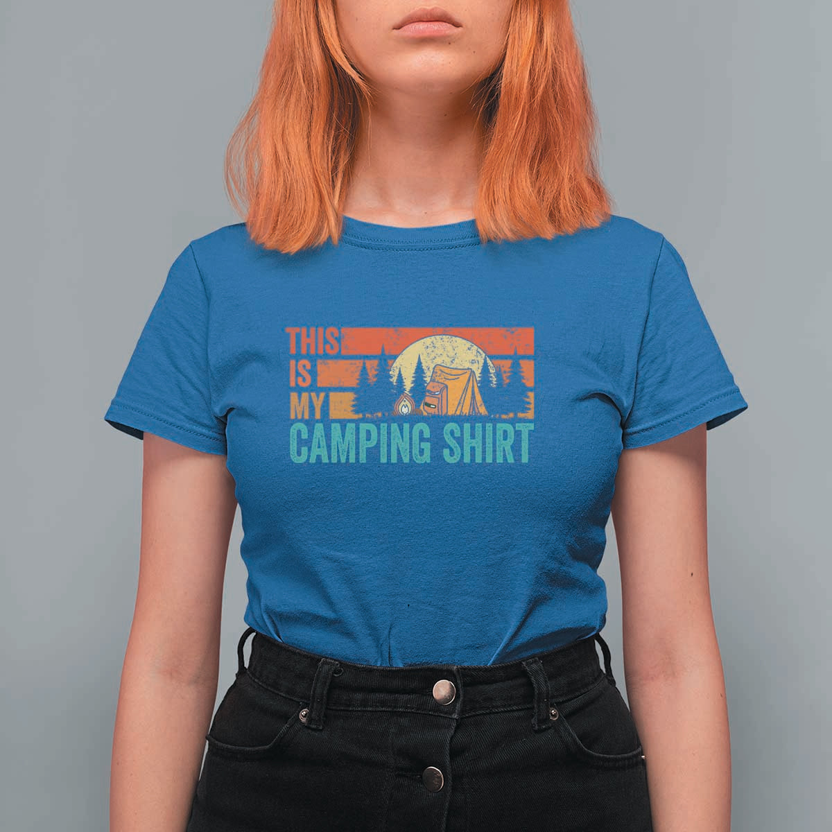 Funny Camper T Shirt For Women This Is My Camping Shirt - Wonder Print Shop