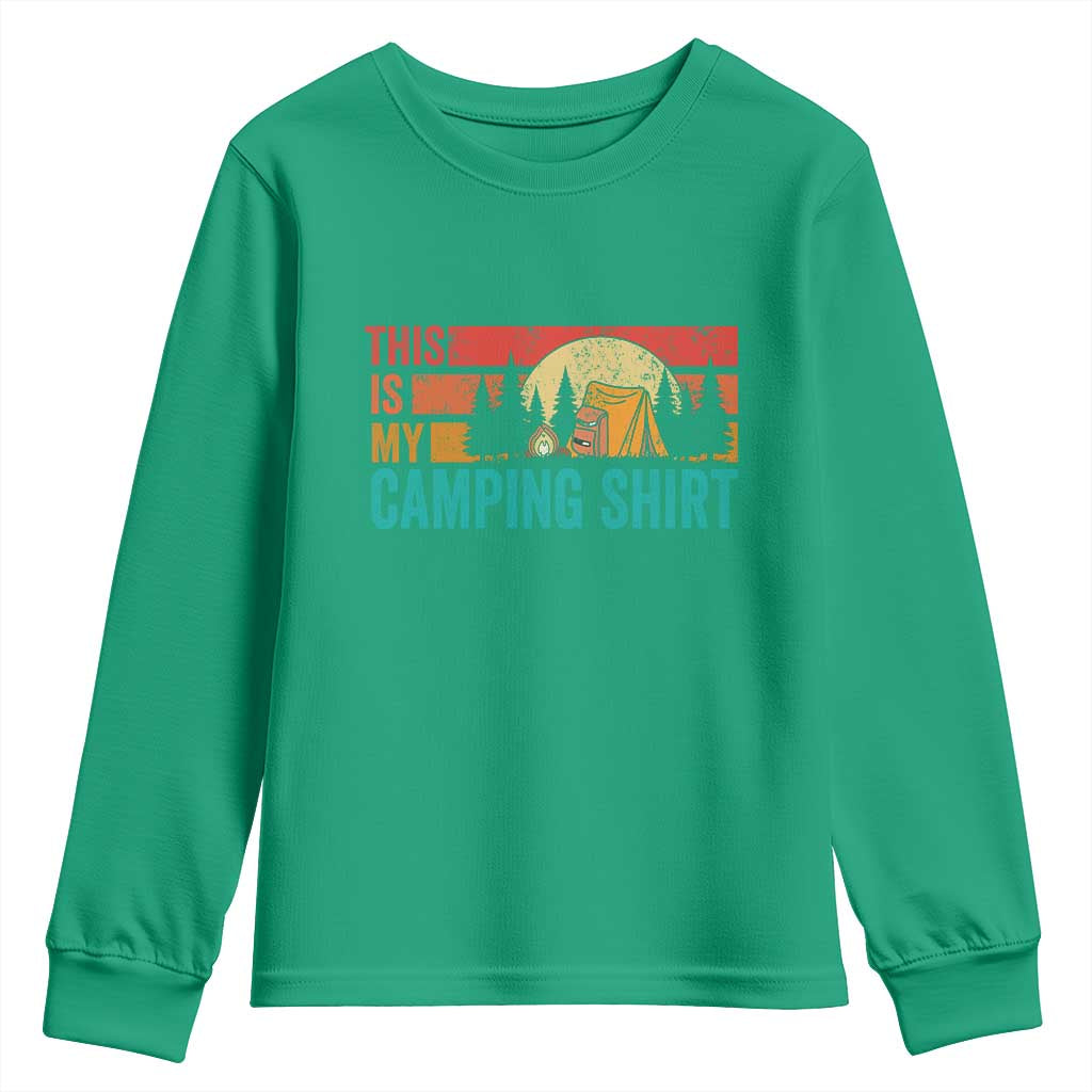 Funny Camper Youth Sweatshirt This Is My Camping Shirt - Wonder Print Shop
