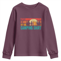 Funny Camper Youth Sweatshirt This Is My Camping Shirt - Wonder Print Shop