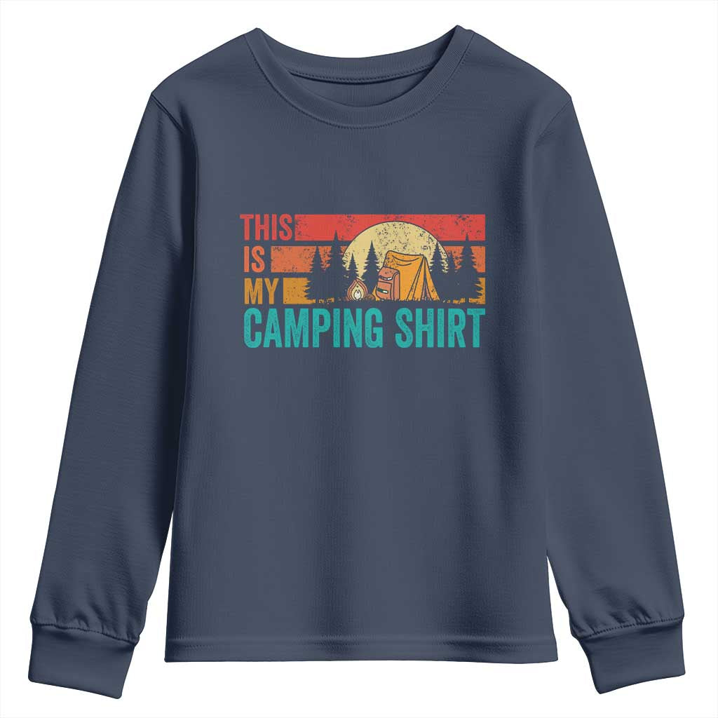 Funny Camper Youth Sweatshirt This Is My Camping Shirt - Wonder Print Shop
