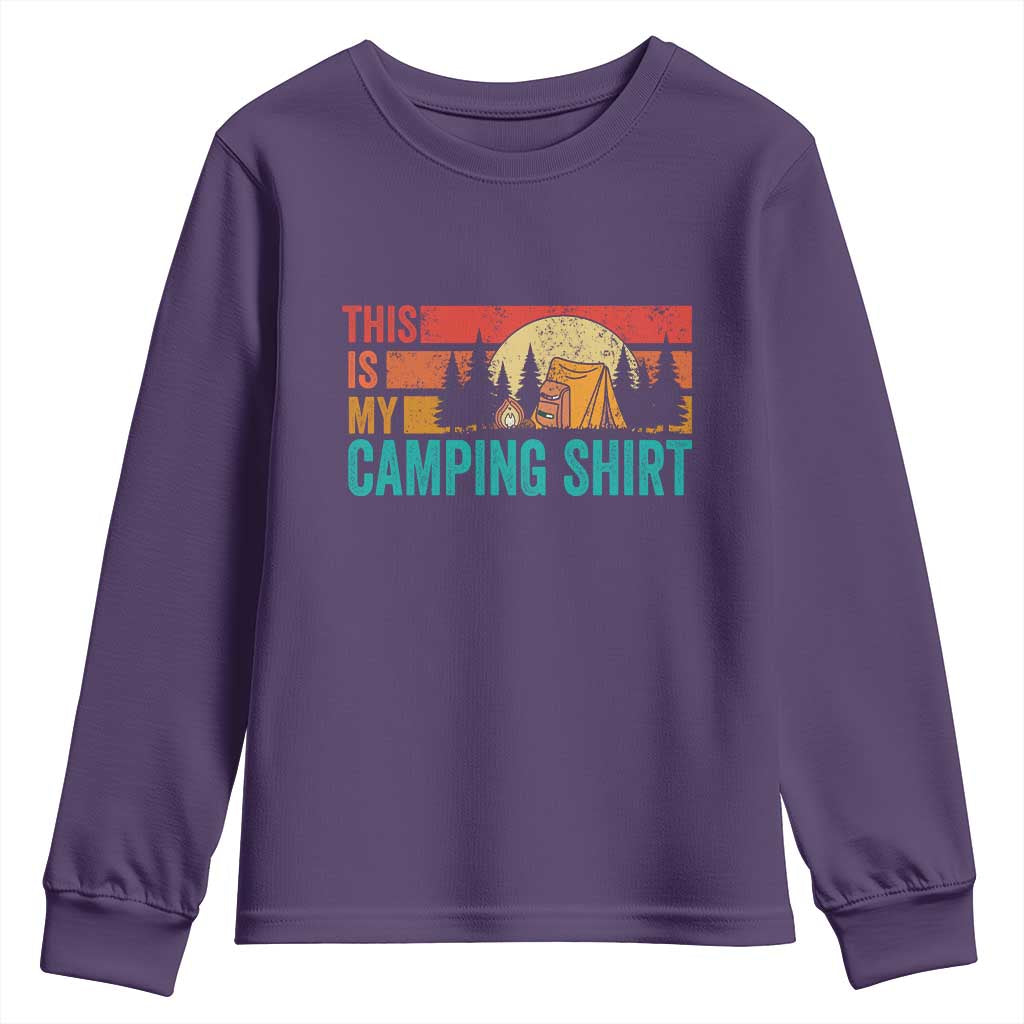 Funny Camper Youth Sweatshirt This Is My Camping Shirt - Wonder Print Shop