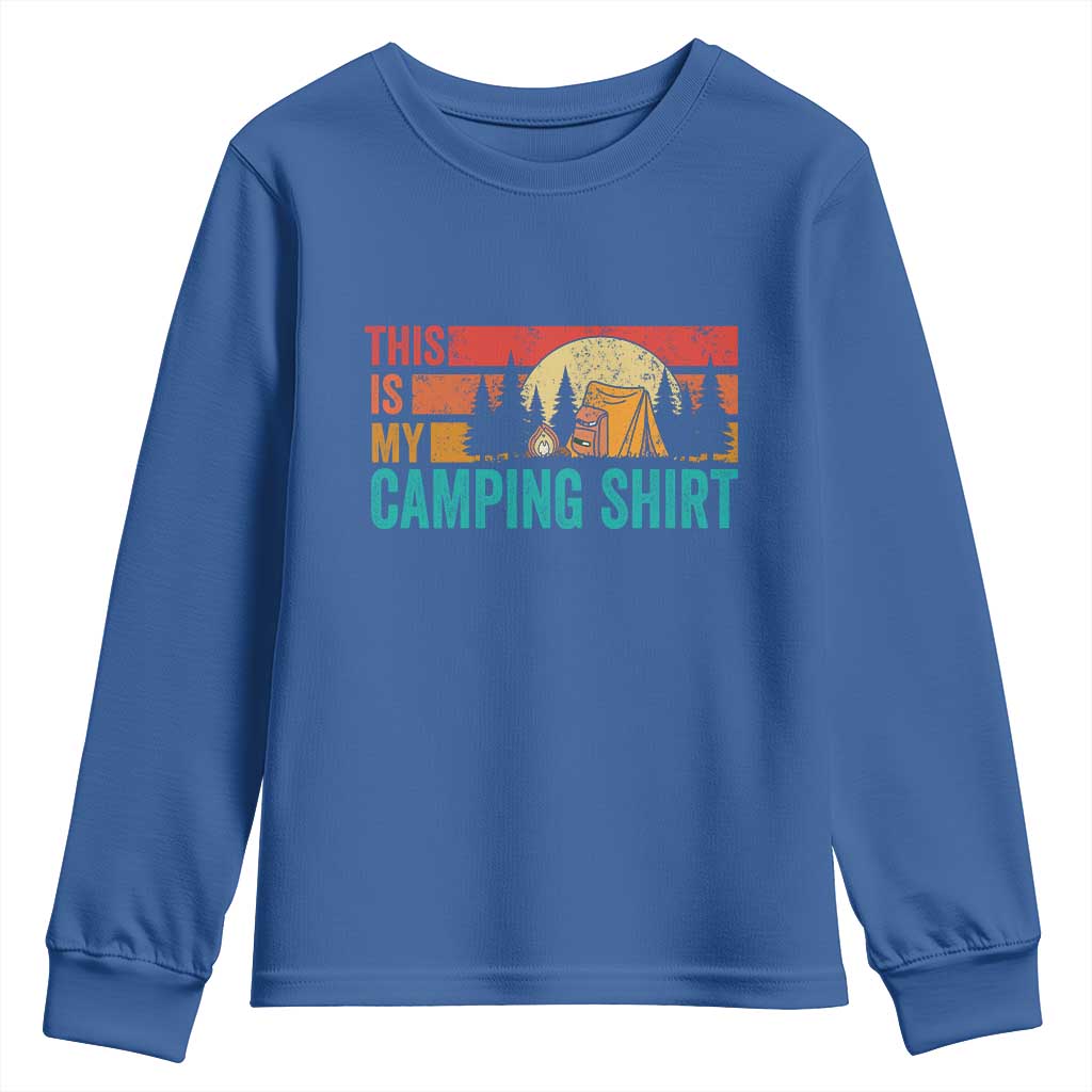 Funny Camper Youth Sweatshirt This Is My Camping Shirt - Wonder Print Shop