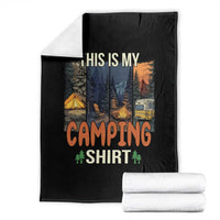 Funny Camper Glamper Throw Blanket This Is My Camping Shirt - Wonder Print Shop