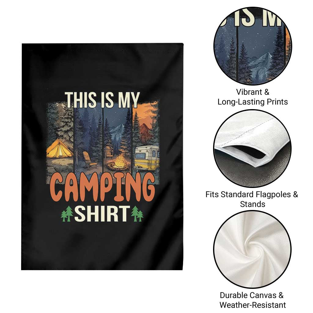 Funny Camper Glamper Garden Flag This Is My Camping Shirt - Wonder Print Shop
