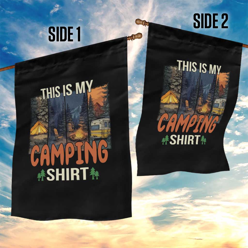 Funny Camper Glamper Garden Flag This Is My Camping Shirt - Wonder Print Shop