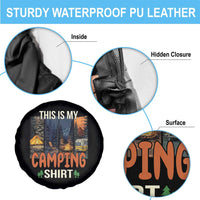 Funny Camper Glamper Spare Tire Cover This Is My Camping Shirt - Wonder Print Shop