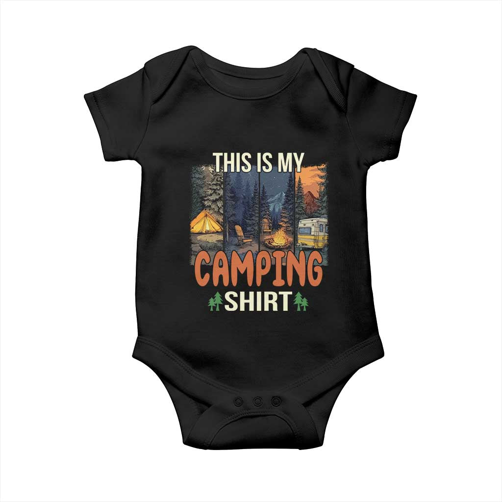Funny Camper Glamper Baby Onesie This Is My Camping Shirt - Wonder Print Shop