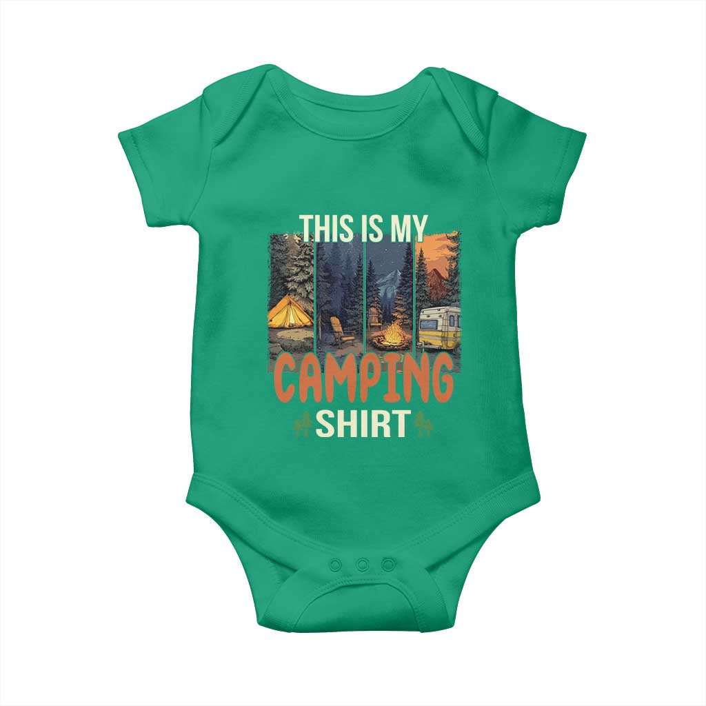 Funny Camper Glamper Baby Onesie This Is My Camping Shirt - Wonder Print Shop
