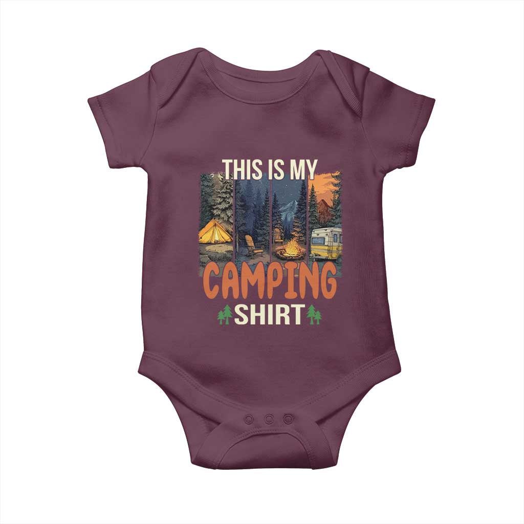 Funny Camper Glamper Baby Onesie This Is My Camping Shirt - Wonder Print Shop
