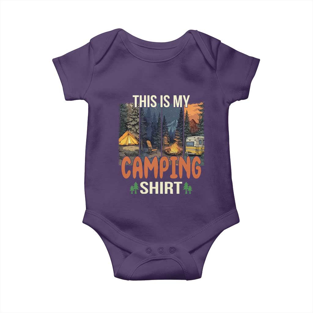 Funny Camper Glamper Baby Onesie This Is My Camping Shirt - Wonder Print Shop