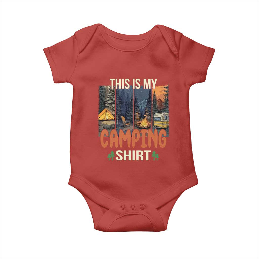 Funny Camper Glamper Baby Onesie This Is My Camping Shirt - Wonder Print Shop