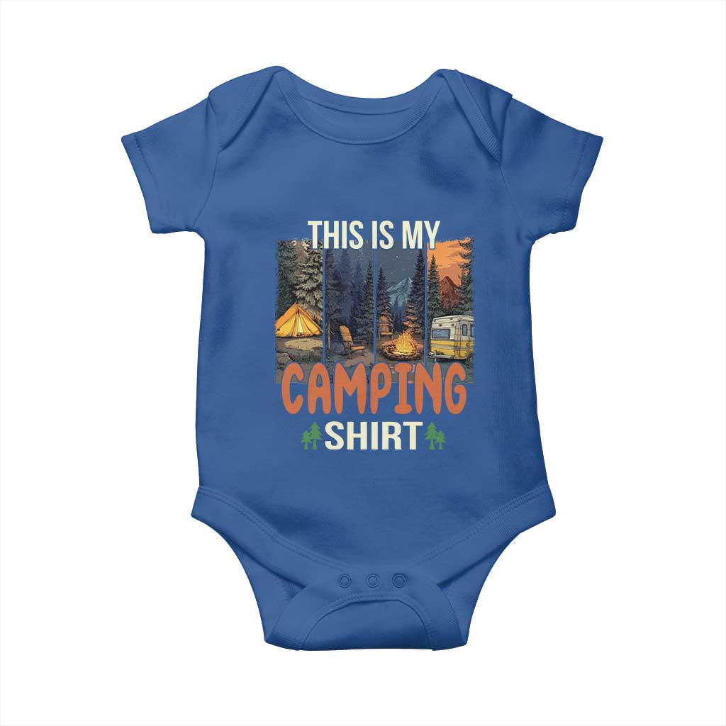 Funny Camper Glamper Baby Onesie This Is My Camping Shirt - Wonder Print Shop