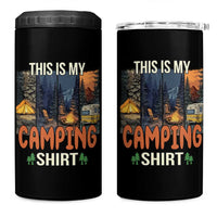 Funny Camper Glamper 4 in 1 Can Cooler Tumbler This Is My Camping Shirt - Wonder Print Shop