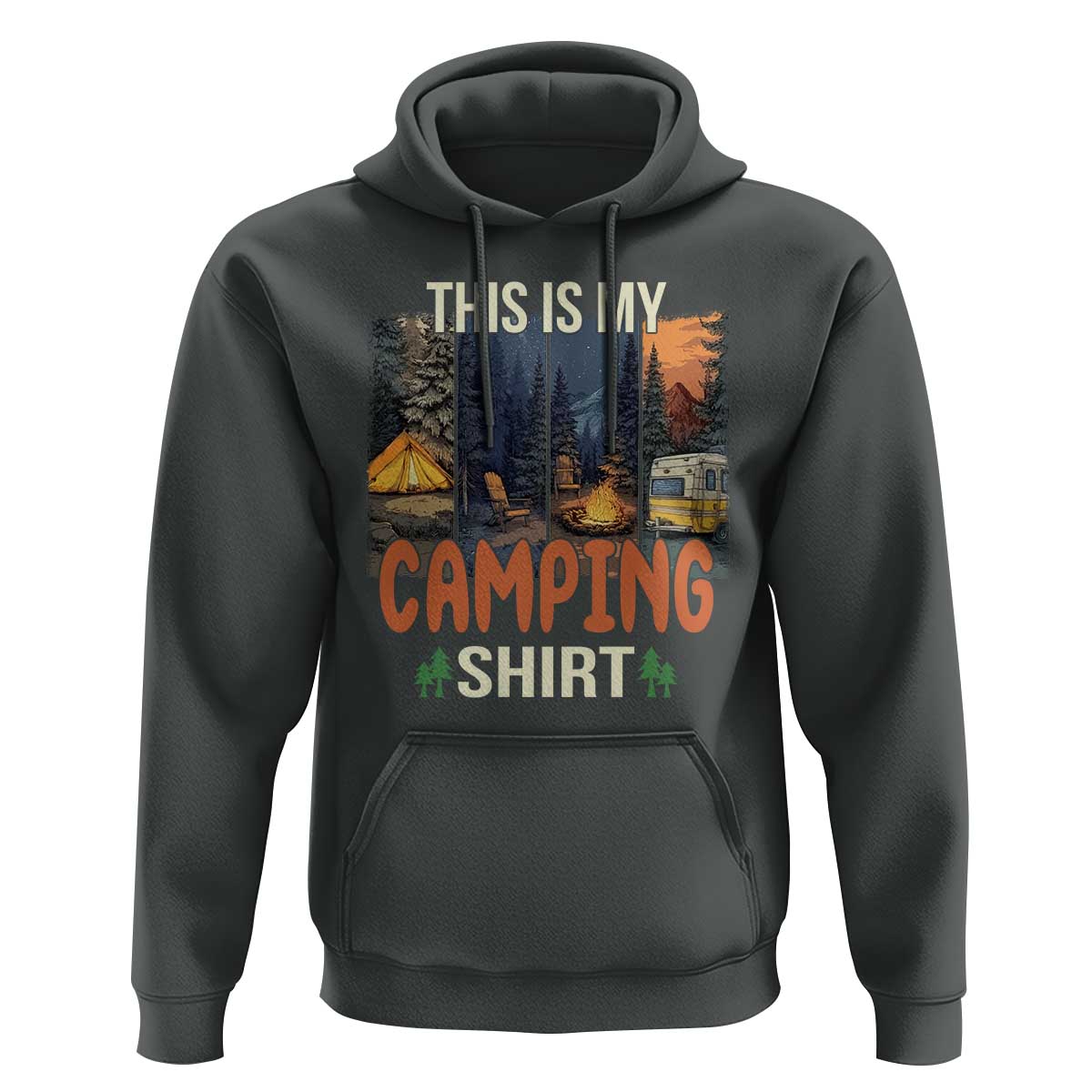 Funny Camper Glamper Hoodie This Is My Camping Shirt - Wonder Print Shop