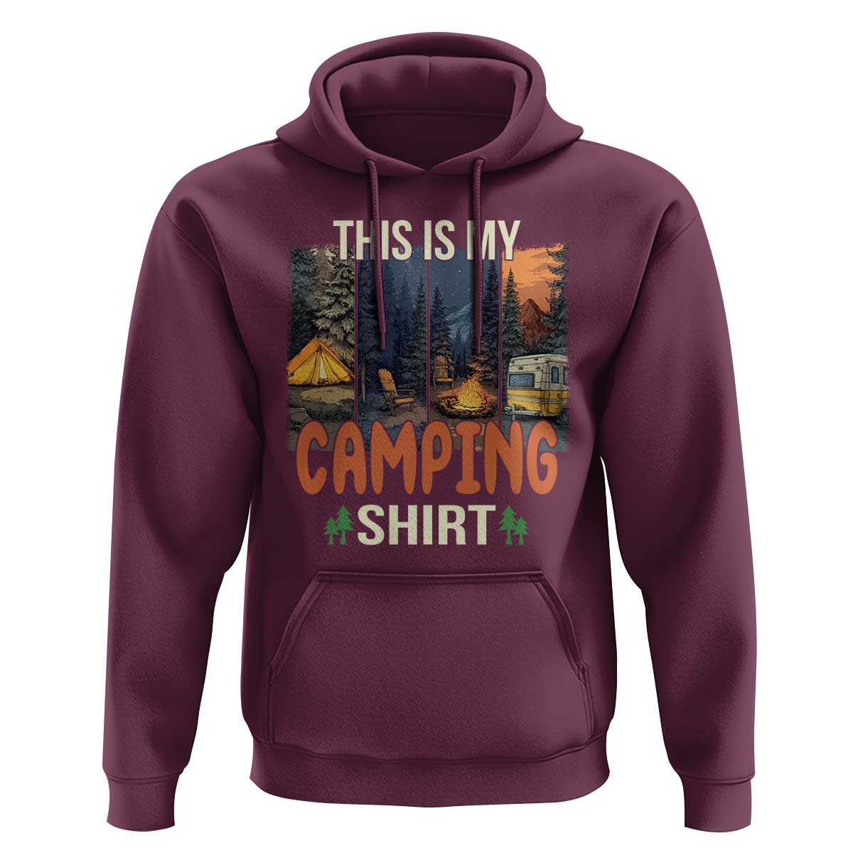 Funny Camper Glamper Hoodie This Is My Camping Shirt - Wonder Print Shop